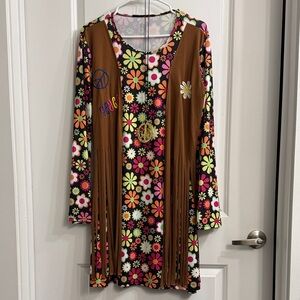 Floral Fringe Dress